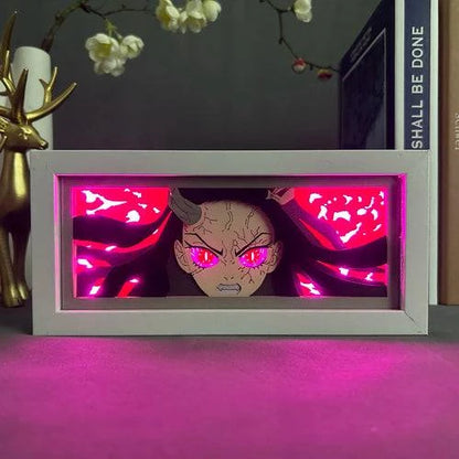 Demon Slayer Kimetsu No Yaiba Holzschnitt LED Beleuchtung für Dein Gaming Setup - - Animezon